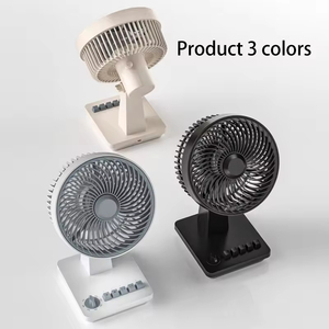 Ventilateur de bureau de style vintage, six vitesses, batterie 6000 mAh, charge USB, longue autonomie, moteur silencieux sans balais - Product Image 5
