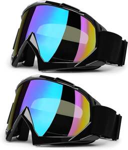 Lunettes de moto tendance, coupe-vent, anti-sable, pour tout-terrain, lunettes de ski, lunettes de casque UV400, lunettes de protection pour la conduite - Product Image 1