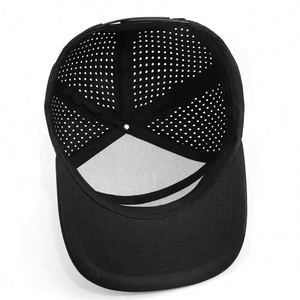 Gorra Snapback de Moda de Secado Rápido, Impermeable, con Orificios Cortados con Láser, Visera Plana, Logotipo Personalizado, 6 Paneles, 100% Malla de Poliéster, Unisex - Product Image 6