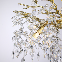 Lustre en cristal de luxe, lustre moderne en forme de branche, lustre pour salon, salle à manger, chambre à coucher