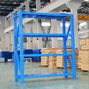 Lihaotai Warehouse <b>Shelves</b> 4 Layer 100kg Load Blue Cold Rolled Steel <b>Adjustable</b> Stacking Rack For Storage - Product Image 1