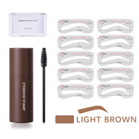 Nouveauté, logo personnalisé, Kit de mise en forme des sourcils étanche en une étape, tampon professionnel à poudre pour coussin d'air, poudre pour sourcils