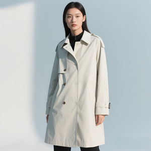 <span class=keywords><strong>Trench</strong></span>-Coat d'hiver pour femmes coupe-vent imperméable personnalisé Long Double Design <span class=keywords><strong>pas</strong></span> <span class=keywords><strong>cher</strong></span> prix Style tendance - Product Image 3