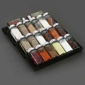 Organisateur de <span class=keywords><strong>tiroir</strong></span> à épices, plateau à épices pour armoires de cuisine, support à épices réglable à quatre niveaux, insert de <span class=keywords><strong>rangement</strong></span> pour épices de cuisine - Product Image 3