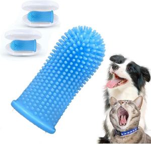 Soft Silicone <b>Pet</b> Finger Dental Toothbrush for Dog Teeth Cleaning Grooming Tool for Effective <b>Pet</b> Teeth <b>Brushing</b> - Product Image 1