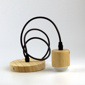Support de lampe E27 en bois massif CJ, luminaire à tête unique pour entrée de maison, balcon - Product Image 4