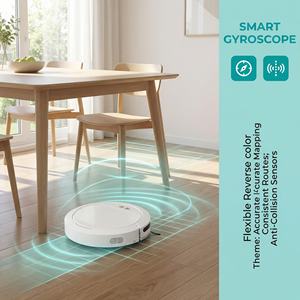 หุ่นยนต์ดูดฝุ่นสำหรับบ้าน หุ่นยนต์กวาดพื้น ขายดี พร้อมแอป Tuya WiFi - Product Image 4