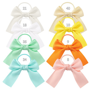Hàn Quốc rắn <span class=keywords><strong>satin</strong></span> tóc Bow với đuôi dài tóc quan hệ Cô Gái Đàn hồi hairband scrunchies công chúa Ribbon tóc phụ kiện Quà Tặng - Product Image 4