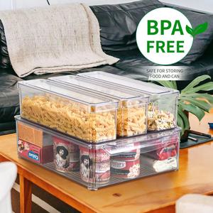 24 Piece Eco-Friendly Airtight Folding Food Fruit Drinks Vegetable Home Kitchen <b>Storage</b> <b>Stackable</b> Refrigerator Bins Plastic - Product Image 4