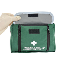 Trousse de premiers secours JCMED verte avec bandes réfléchissantes, trousse de premiers secours de survie avec fournitures médicales d'urgence essentielles