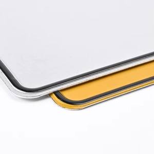 Placa de Matrícula de Aluminio con Borde Repujado, Película Reflectante Blanca y Amarilla, Tamaño Europeo 520*110mm, con Marca de Agua - Product Image 3