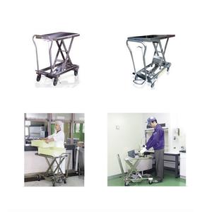 300kg 750kg 수동 리프트 테이블 스테인레스 스틸 손 유압 가위 리프트 테이블 바퀴와 사용자 정의 - Product Image 6