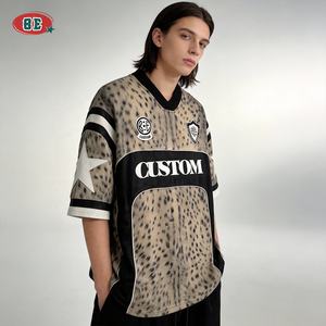 कस्टम शर्ट निर्माता हेवीवेट तेंदुए प्रिंट विंटेज टी शर्ट हिप हॉप शैली स्ट्रीटवियर पुरुषों की ओवरसाइज टी टी-शर्ट - Product Image 1