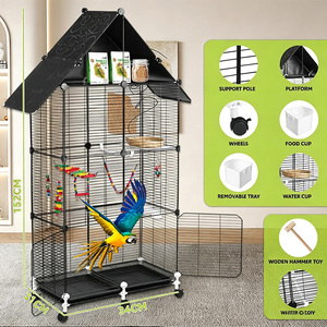 Jaula Extra Grande para Pájaros, Jaula de Múltiples Niveles para Loros, Jaula de Observación para Loros y Aves de Compañía - Product Image 3