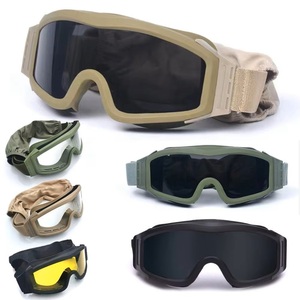 Lunettes de soleil de sport d'extérieur, lunettes tactiques coupe-vent, lunettes de cyclisme à 3 verres pour le cyclisme, lunettes tactiques pour le sport - Product Image 1
