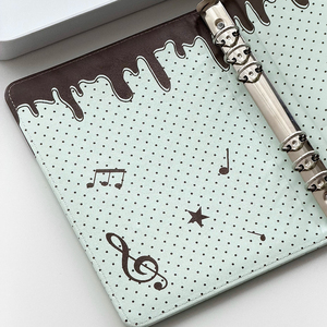 Album Fotografico A5 in Pelle PU di Alta Qualità con Fogli Staccabili, Tema Note Musicali al Cioccolato e Menta, Raccoglitore per Fotocard Kpop <span class=keywords><strong>da</strong></span> 3 Pollici - Product Image 4