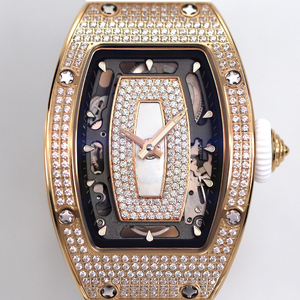 Montre-bracelet automatique squelette en onyx et moissanite de qualité supérieure, forme tonneau, avec diamants, pour hommes et femmes, montre de luxe haut de gamme - Product Image 2