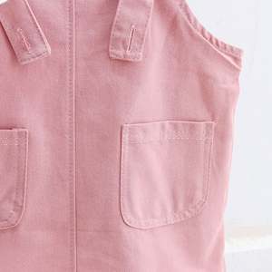 Overoles Rosados de Manga Corta con Bolsillos, Estilo Coreano para Niños, en Oferta, con Diseño Desgastado y Estilizado, Trajes Deportivos - Product Image 6