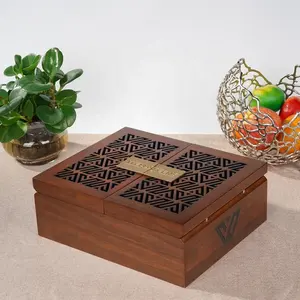 Factory customized wholesalers Carved walnut packaging wooden gift box