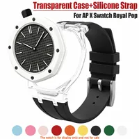 Transparente Hülle + Armband aus Flüssigsilikon für AP X Swatch Royal Pop Pocket Watchband Modification Kit