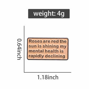 Lustige Psychische Gesundheit Zitate Emaille-Anstecknadeln Soziale Angst Broschen Dekorative Rucksack-Anstecker Schmuck Geschenk Großhandel - Product Image 6