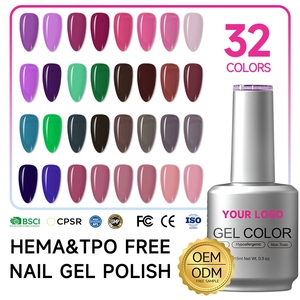 Gel de Color Seguro y Popular de 15 ml, Alta Saturación, Coloración Uniforme, Gel para Uñas, Bajo MOQ, OEM, Personalizado, Sin Hema ni Tpo, Diseño de Empaque Personalizado - Product Image 1
