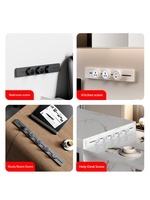 Prise de courant multifonctionnelle de style britannique, norme internationale, avec rail de distribution et ports USB