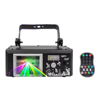 Proyector DMX512 con Control Remoto, Haz de Luz 3D a Todo Color RGB, Más de 1000 Patrones, Luces de Discoteca para DJ, Luces de Escenario para Fiestas, IP44, 4000 Lúmenes, Luces para Festivales y Eventos
