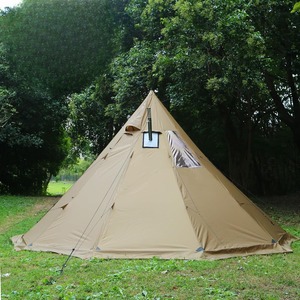 Grande <span class=keywords><strong>Tenda</strong></span> Tipi per 4-6 Persone con Foro per Stufa, <span class=keywords><strong>Tenda</strong></span> Piramidale in Tela Impermeabile per Campeggio Invernale, Bushcraft, Caccia, Pesca - Product Image 2