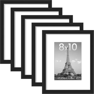 Cadres photo modernes faits à la main en MDF noir et blanc A1A2A3A4A74x65X76X88x1011x1412x1612x1816x2018x24,24x36 - Product Image 1