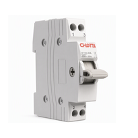 Interrupteur de transfert double alimentation 63A, commutateur manuel 1P, rail DIN, ignifuge, mini