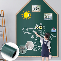 Autocollant Mural Tableau Noir Amovible Moderne pour Chambres d'Enfants, Chambre, Bureau - Décoration Murale Effaçable Couleur Noire