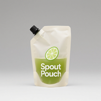 Vente en gros Emballage de pochette à bec verseur écologique personnalisé pour jus de fruits Pochette pour liquide recyclable de 500ml