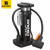 Pompe à air pour vélo en acier haute pression BAIMEI, gonfleur de pneus portable pour vélos de montagne/route, kit adaptateur pour ballons de basket-ball