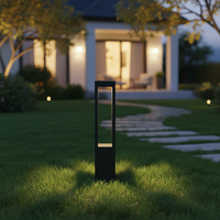 5 Yıl Garantili Modern Stil Elektrikli Kare Şekilli Yüksek Parlaklıkta 10W COB LED H60cm Alüminyum Bahçe Lambası IP54