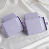 Boîte à bijoux personnalisée PandaSew avec logo, emballage cadeau, boîte en carton avec pochette en microfibre pour bijoux