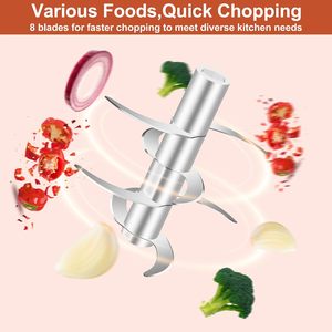 Multifunctional GLASS MINI HOME USE 0.3L/0.6L Capacity 4-blade Electric Food Processor Cutter Household Chopper and <b>Meat</b> <b>Grinder</b> - Product Image 3