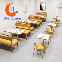 Personnalisation de la décoration de restaurant de style moderne, canapé de style booth, table et chaises de bar pour café, personnalisation sur mesure