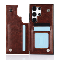 Étui Portefeuille Magnétique en Cuir PU pour Samsung Galaxy S24 Ultra S23 Ultra S22 Plus S21 FE S20 S10 S9 S8 S7 Edge Slim Stand Back Cover