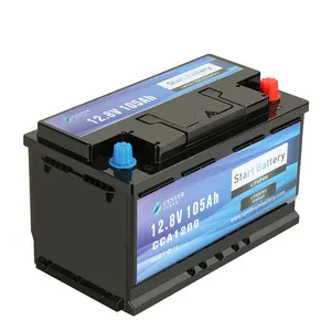 Pusat daya BT pemantauan Cranking LiFePO4 baterai 12V memulai baterai Lithium untuk laut sepeda motor truk mobil