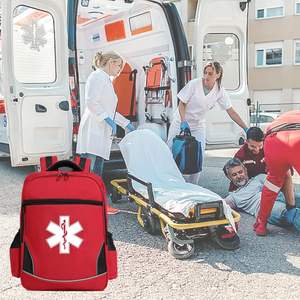 Sac à dos de traumatologie EMT robuste personnalisé en usine sac de trousse de premiers soins professionnel de premier intervenant de luxe avec fermeture à glissière durable - Product Image 3