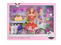 Poupées Princesse Modernes pour Enfants de 11,5 Pouces avec Jupe Suspendue et Poupées Bébé de 3 Pouces et Accessoires de Maquillage