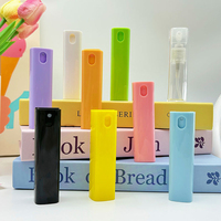 Flacon pulvérisateur transparent en plastique de 10 ml pour brume fine, disponible pour personnalisation couleur et logo