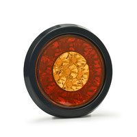 Feux arrière de camion à LED bicolores, feux arrière ronds de 4 pouces, feux arrière de voiture, clignotants, feux de recul