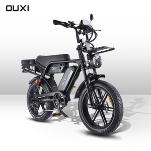 Vélo tout-terrain à suspension intégrale OUXI V8 250W/1000W 20 pouces, style rétro, batterie intégrée 30AH, autonomie 150 km, vélo de montagne, entrepôt Italie - Product Image 1