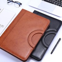 Classeur en cuir multifonctionnel A4 avec sac à fermeture éclair Classeur à anneaux pour directeur d'entreprise avec poches à pince pour ordinateurs portables