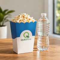 Boîte à popcorn miniature personnalisée en gros, emballage de popcorn en carton blanc de qualité alimentaire avec logo pour mariage et fête