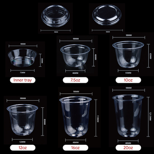 Gobelet en plastique PET jetable en forme <span class=keywords><strong>de</strong></span> U avec logo personnalisé, fabriqué en Chine, pour yaourt, bubble tea, smoothie - Product Image 4