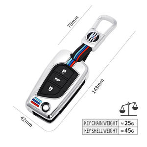 ซองใส่กุญแจรถยนต์แบบพับได้ทำจากโลหะเหมาะสำหรับ Toyota Corolla Highlander Reiz <span class=keywords><strong>RAV4</strong></span> - Product Image 3
