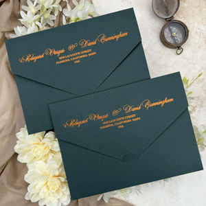 Invitación <span class=keywords><strong>DE</strong></span> BODA folied sobre impreso con <span class=keywords><strong>dirección</strong></span> <span class=keywords><strong>de</strong></span> retorno dorada, Impresión <span class=keywords><strong>de</strong></span> <span class=keywords><strong>dirección</strong></span> <span class=keywords><strong>de</strong></span> retorno en el sobre <span class=keywords><strong>de</strong></span> <span class=keywords><strong>correo</strong></span> - Product Image 4